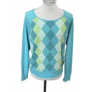 Vintage Izod Argyle Sweater – Size M